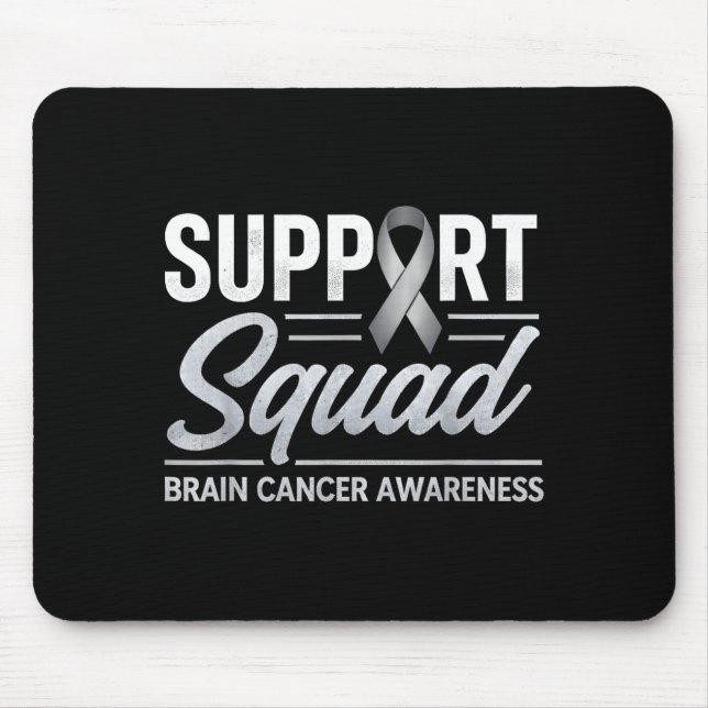 Support squad brain cancer awareness brain tumour mouse mat (Front)