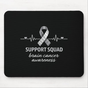 Support squad brain cancer awareness brain tumour mouse mat