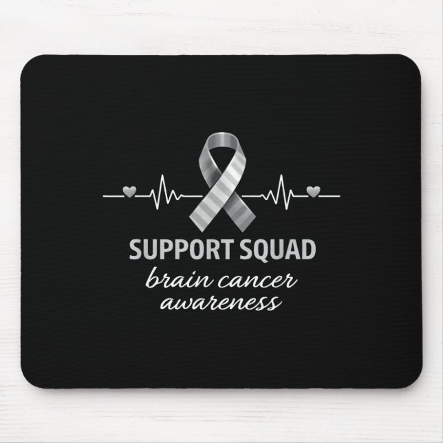 Support squad brain cancer awareness brain tumour mouse mat (Front)