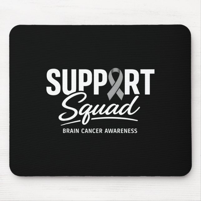 Support squad brain cancer awareness brain tumour mouse mat (Front)