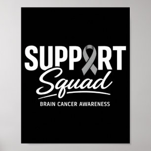 Support squad brain cancer awareness brain tumour poster