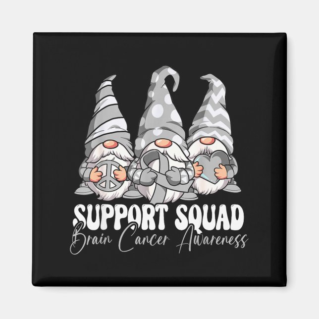 Support Squad Brain Cancer Awareness Magnet (Front)