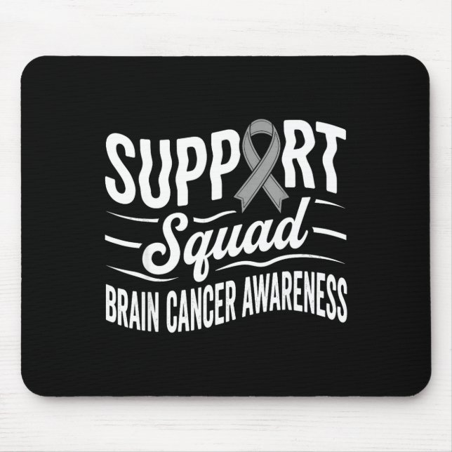 Support squad brain tumour awareness brain cancer  mouse mat (Front)