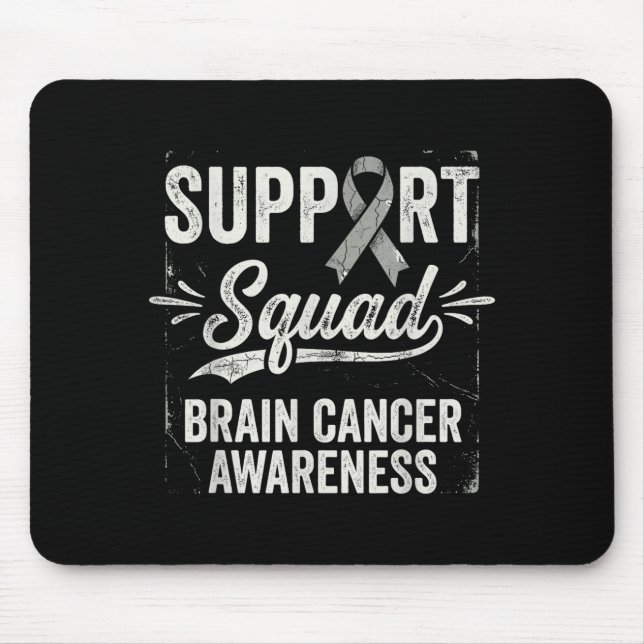 Support squad brain tumour awareness brain cancer  mouse mat (Front)