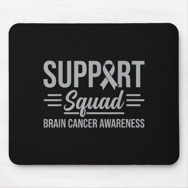 Support squad brain tumour awareness brain cancer  mouse mat (Front)