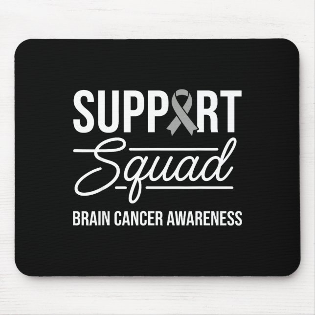 Support squad brain tumour awareness brain cancer  mouse mat (Front)