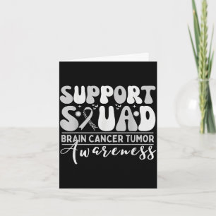 Support squad brain tumour awareness grey ribbon card