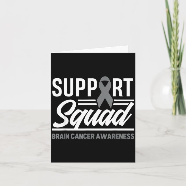 Support Squad Brain Tumour Support Brain Cancer Card (Front)