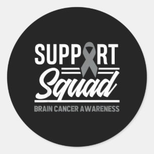 Support Squad Brain Tumour Support Brain Cancer Classic Round Sticker