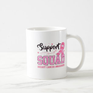 Support Squad Breast Cancer Awareness Coquette Pin Coffee Mug