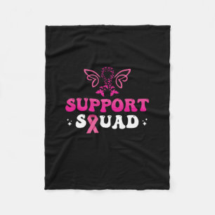 support squad breast cancer awareness fleece blanket