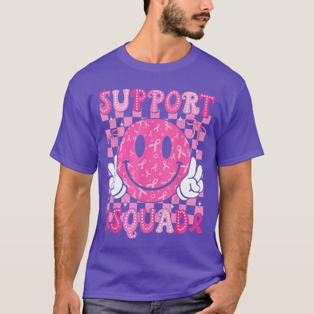 Support Squad Breast Cancer Awareness friends gift T-Shirt (Front)