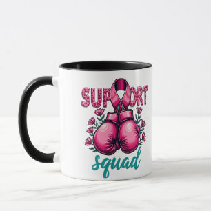Support Squad Breast Cancer Awareness Gloves Box Mug