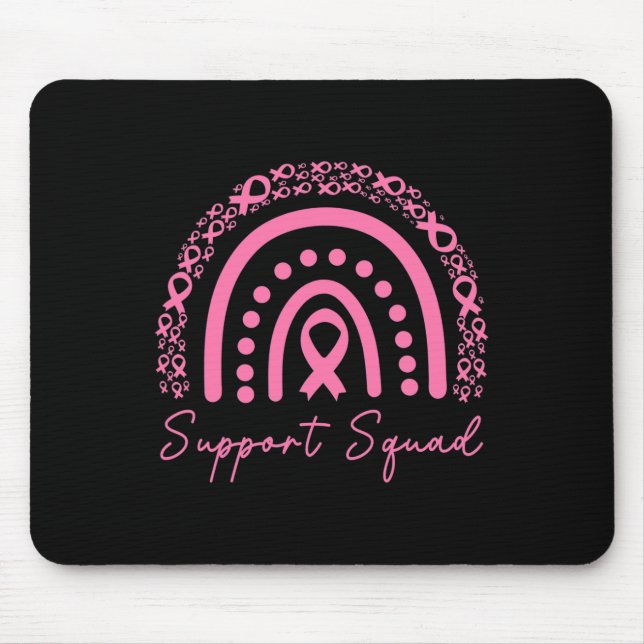 Support Squad Breast Cancer Awareness Husband Pink Mouse Mat (Front)
