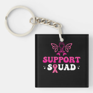 support squad breast cancer awareness key ring