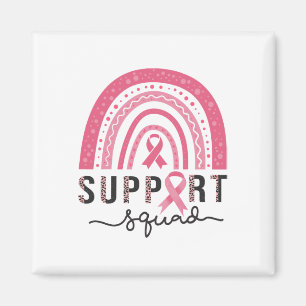 Support Squad Breast Cancer Awareness Leopard Pink Magnet