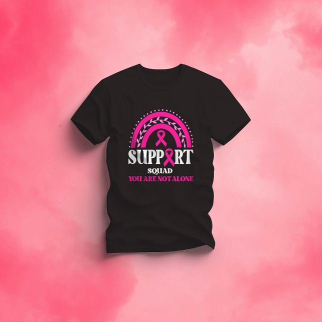 Support Squad Breast Cancer Awareness Leopard Pink T-Shirt (Creator Uploaded)