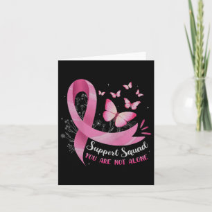 Support Squad Breast Cancer Awareness Pink Ribbon Card