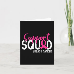 Support Squad Breast Cancer Awareness Pink Ribbon Card