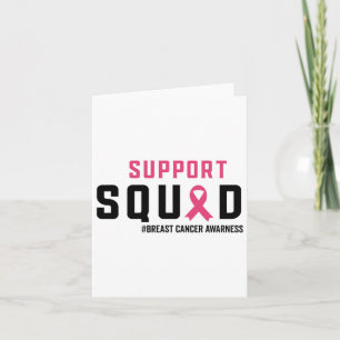 Support Squad Breast Cancer Awareness Pink Ribbon Card