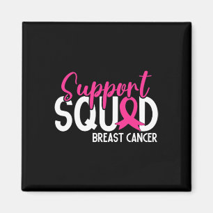 Support Squad Breast Cancer Awareness Pink Ribbon Magnet