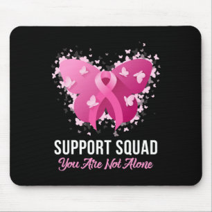 Support Squad Breast Cancer Awareness Pink Ribbon  Mouse Mat