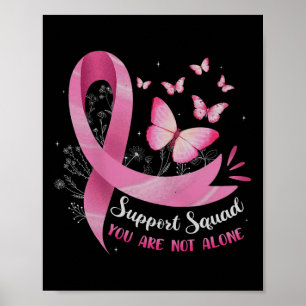 Support Squad Breast Cancer Awareness Pink Ribbon Poster