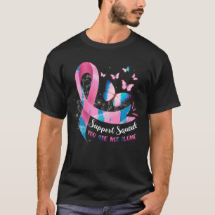 Support Squad Breast Cancer Awareness Pink Ribbon  T-Shirt