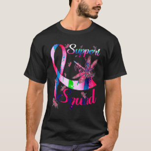 Support Squad Breast Cancer Awareness Pink Ribbon  T-Shirt