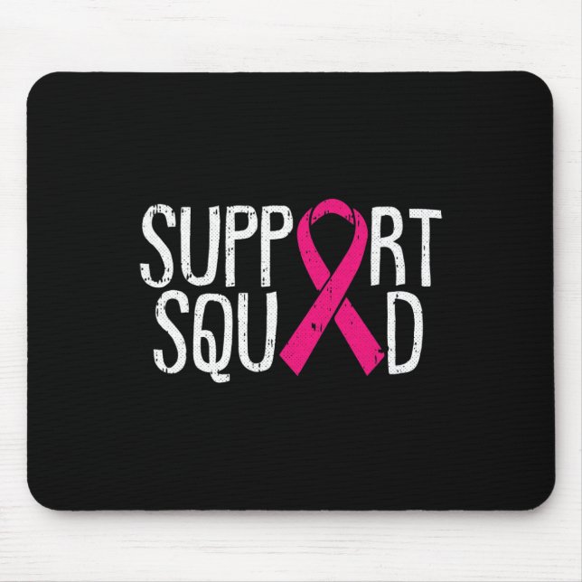 Support Squad Breast Cancer Awareness Ribbon Fight Mouse Mat (Front)