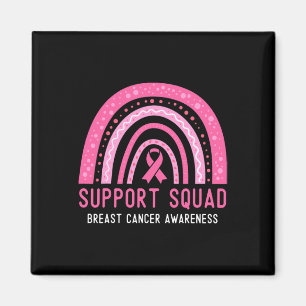 Support Squad Breast Cancer Awareness Ribbon Pink Magnet