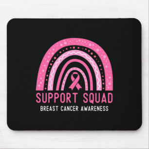 Support Squad Breast Cancer Awareness Ribbon Pink  Mouse Mat