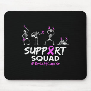 Support Squad Breast Cancer Awareness Skeleton Hal Mouse Mat