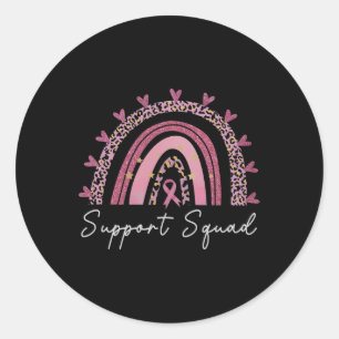 Support Squad Breast Cancer Awareness Survivor Pin Classic Round Sticker