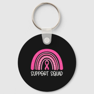 Support Squad Breast Cancer Awareness Survivor Pin Key Ring