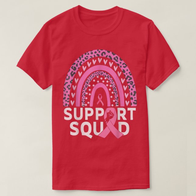 Support Squad Breast Cancer Awareness Survivor Pin T-Shirt (Design Front)