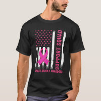 Support Squad Breast Cancer Awareness US Flag Pink