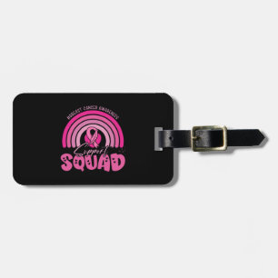 support squad breast cancer awarness team luggage tag