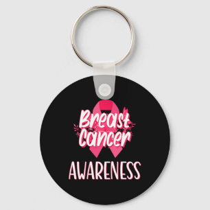 Support Squad Breast Cancer - In October We Wear P Key Ring