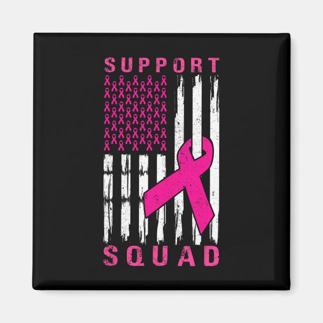 Support Squad Breast Cancer – Pink Support Squad 1 Magnet (Front)