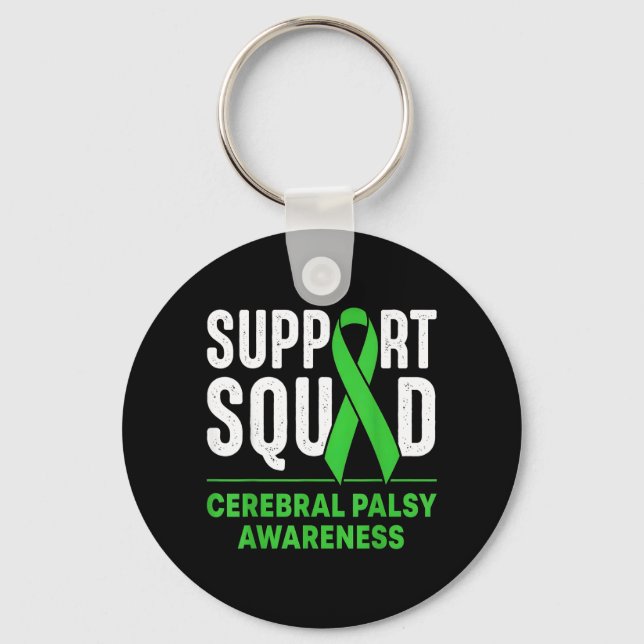 Support Squad Cerebral Palsy Awareness Month CP Key Ring (Front)