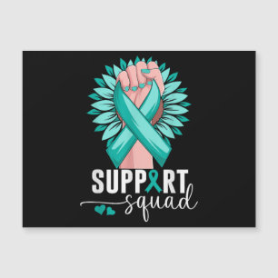 Support Squad Cervical Cancer Awareness Teal & Whi