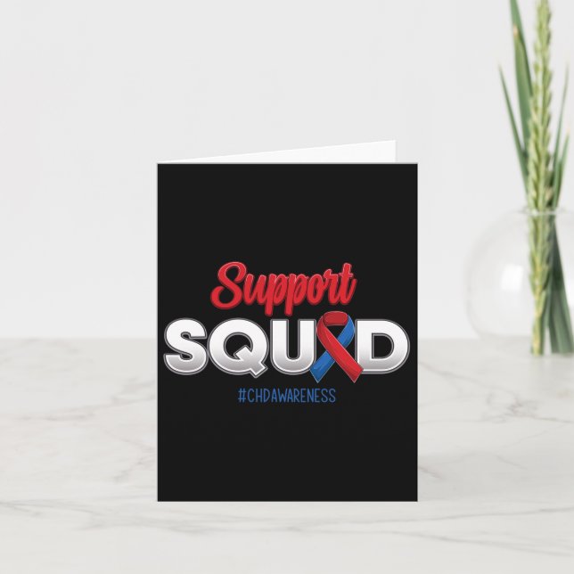 Support Squad Chd Awareness Congenital Heart Disea Card (Front)