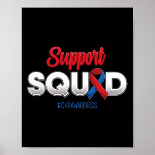 Support Squad Chd Awareness Congenital Heart Disea Poster