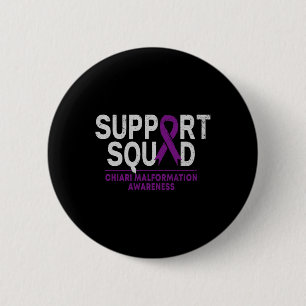Support Squad Chiari Malformation Awareness Purple 6 Cm Round Badge