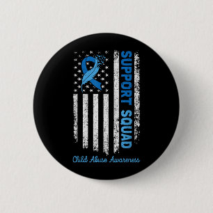 Support Squad Child Abuse Prevention Awareness 6 Cm Round Badge