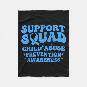 Support Squad Child Abuse Prevention Awareness Fleece Blanket