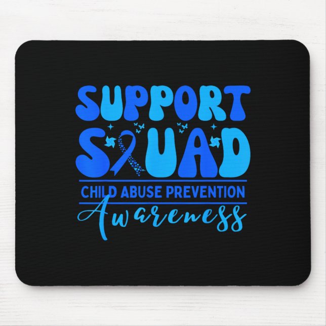Support Squad Child Abuse Prevention Awareness Mouse Mat (Front)