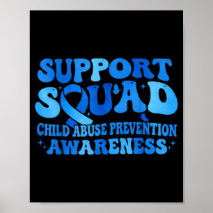 Support Squad Child Prevention Awareness Blue Poster
