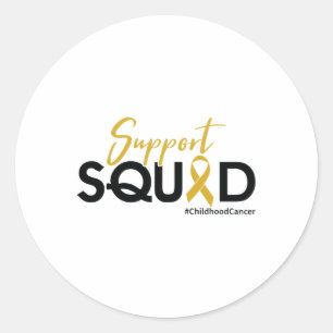 Support Squad - Childhood Cancer Awareness 1 Classic Round Sticker
